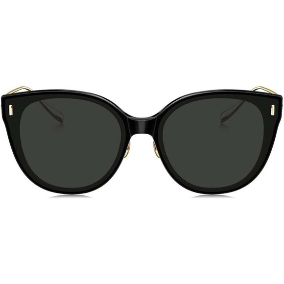 🆕 Women Black Fashion Oversized Cat Eye Polarized Exclusive Eyewear Sunglasses - Picture 2 of 9
